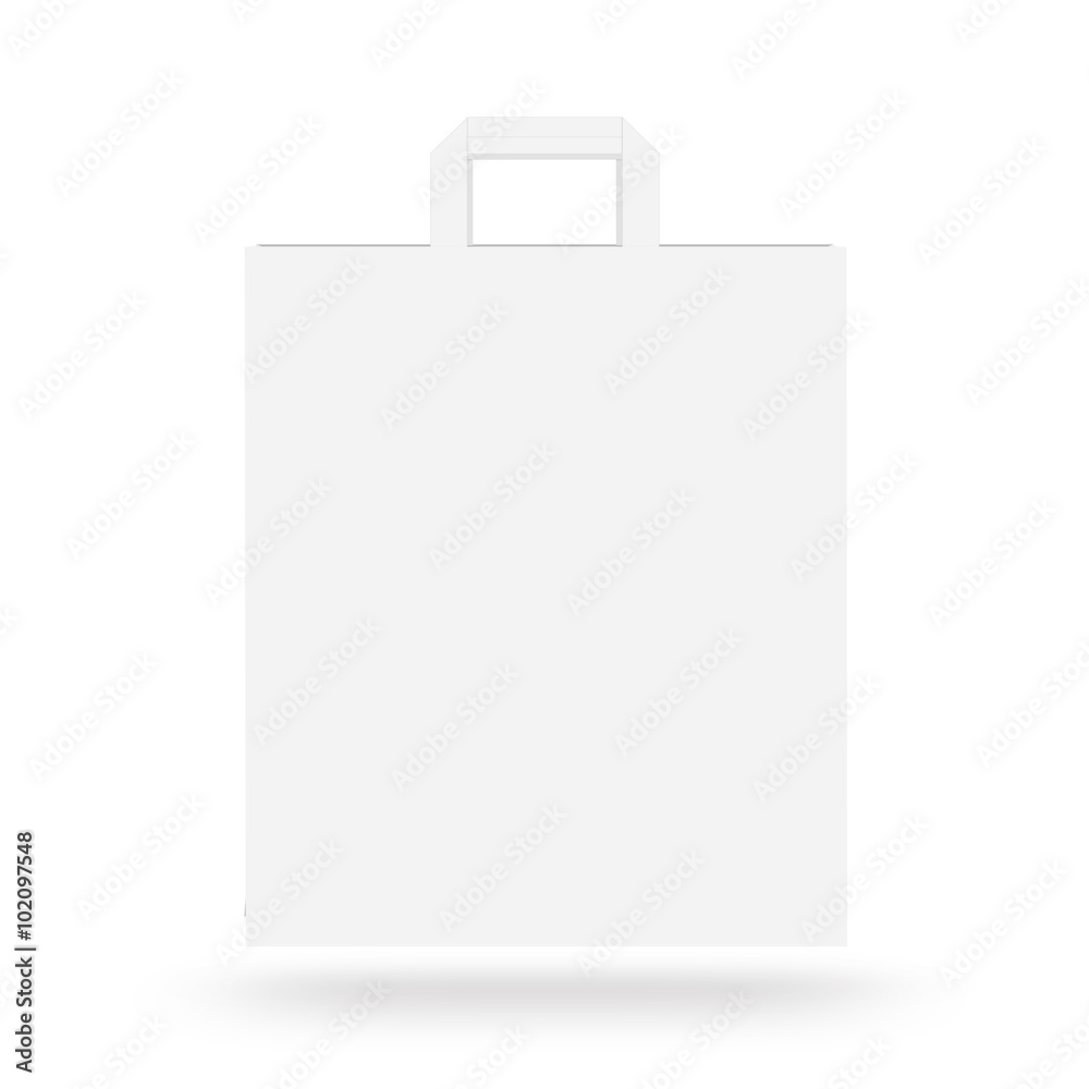 Blank paper bag mock up isolated. White clear magazine packet mockup. Blank paper bag mock up isolated. White clear magazine packet mockup.