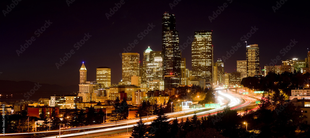 Darkness Falls on Downtown Seattle