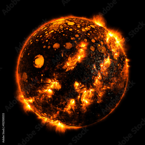 Hot planet Elements of this image furnished by Nasa