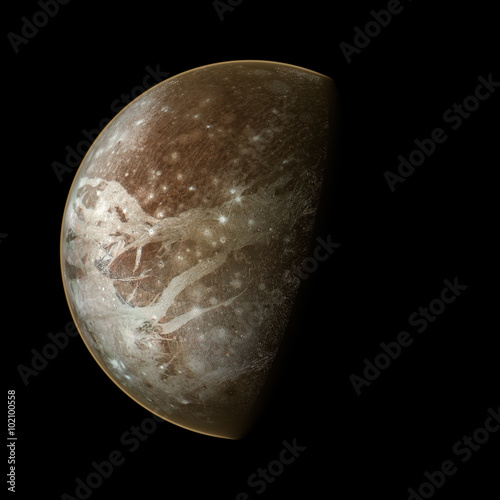 Ganymede planet isolated Elements of this image furnished by Nasa