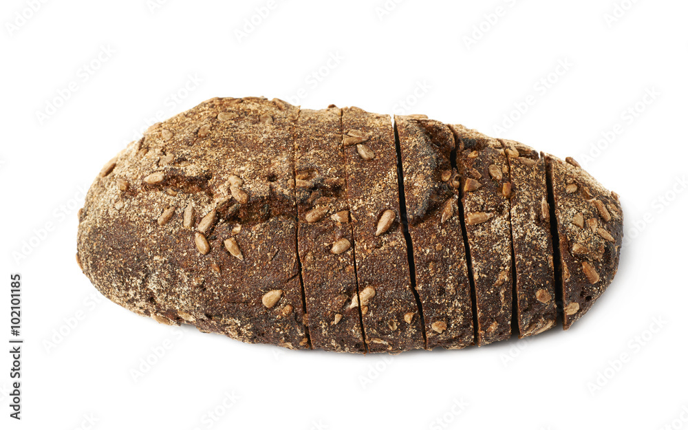 Fototapeta premium Sliced loaf of bread isolated