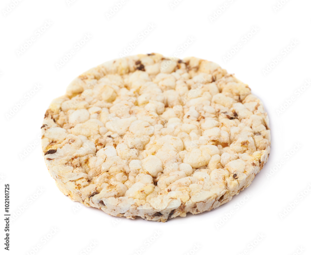 Round diet rice cracker isolated Round diet rice cracker isolated