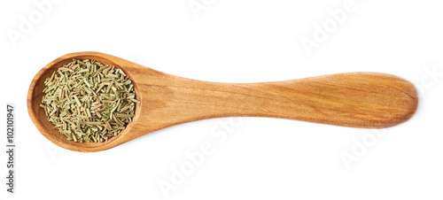 Wooden spoon of rosmarinus