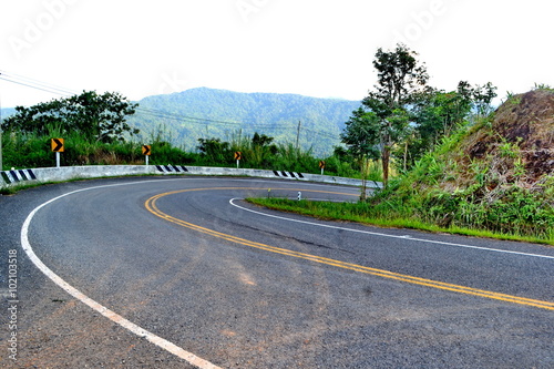 curve of the road 