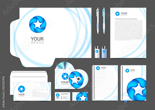 corporate identity template water drop brandbook guideline