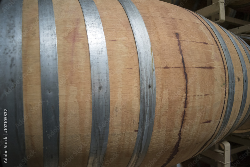 Cork Wine Barrel in a Winery