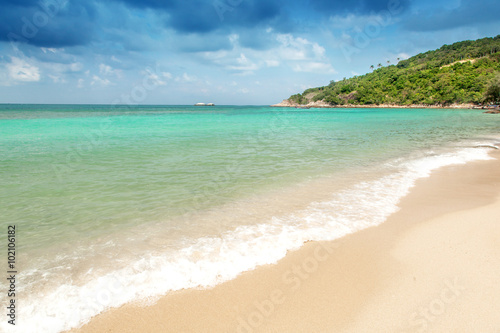 Beautiful tropical beach  sand of beach Thailand sea