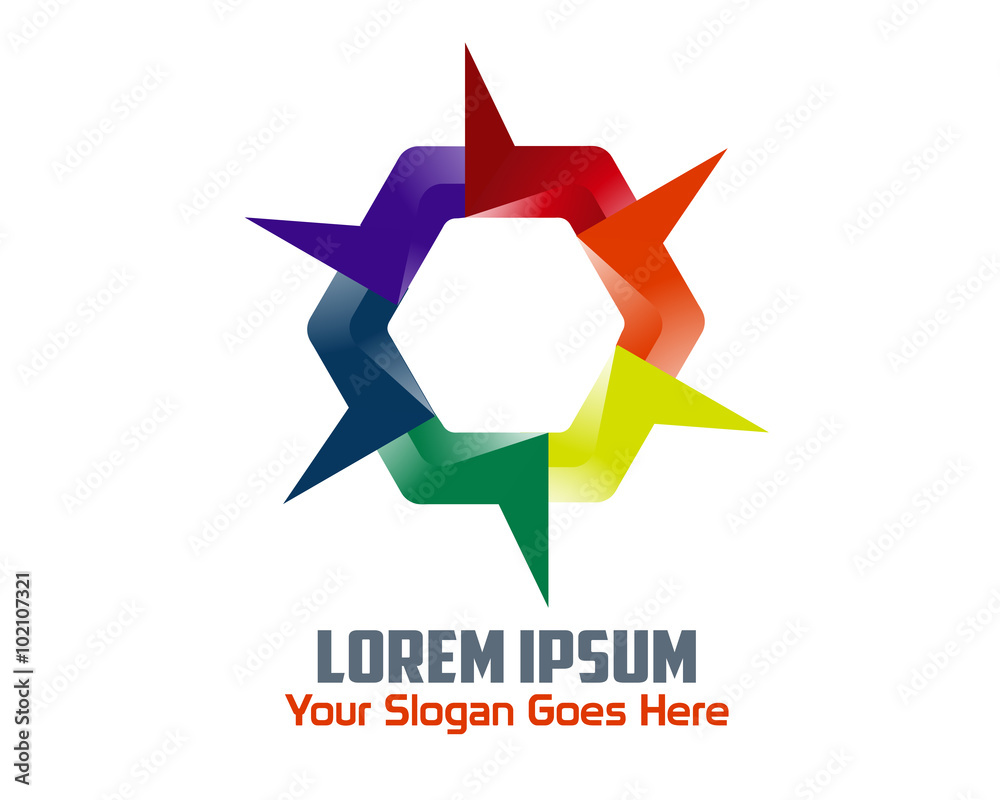 Obraz premium Hexagon Logo Icon