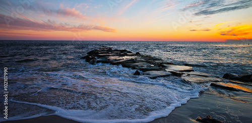 Photo Cape may seashore sunset