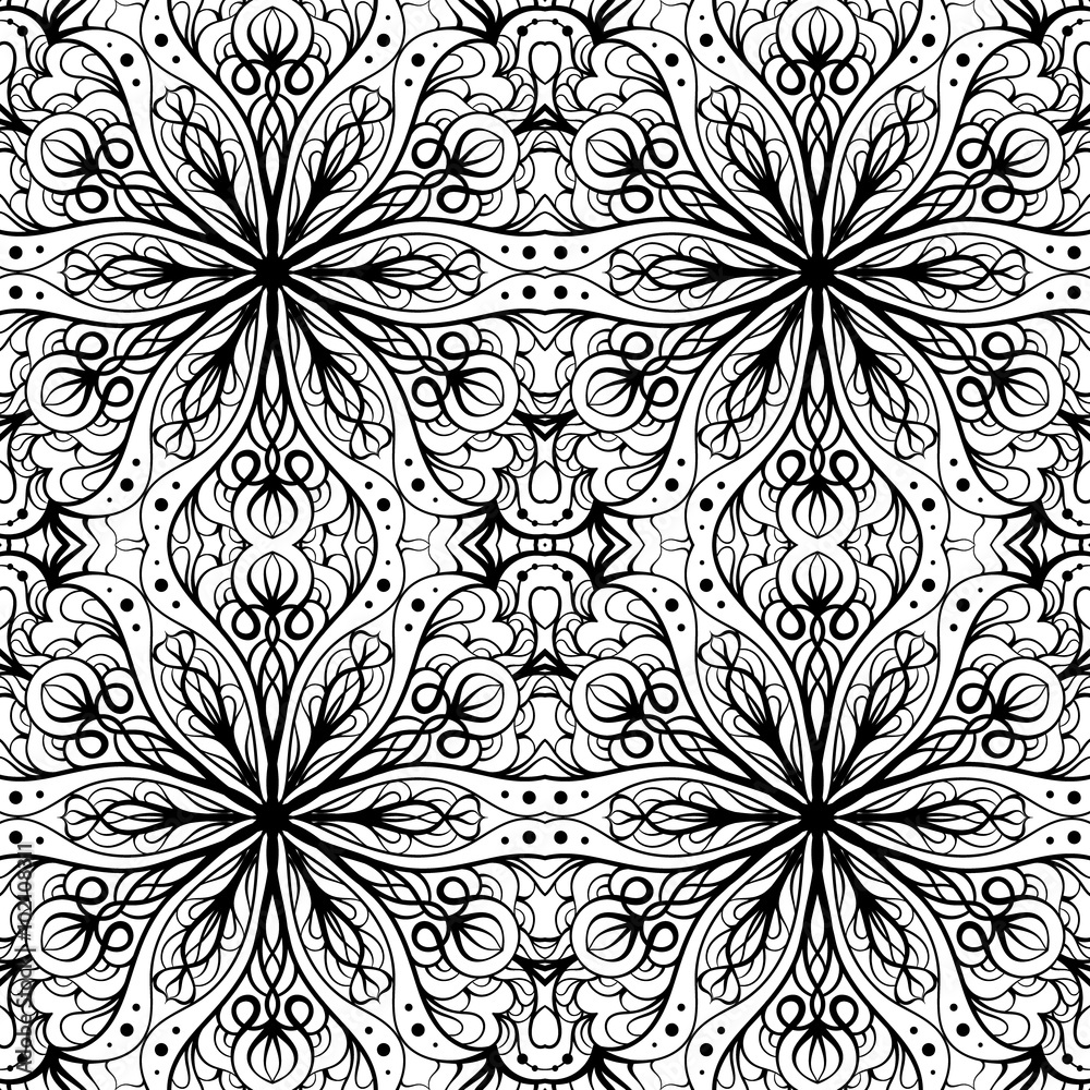 Fototapeta premium Ethnic decorative ornamental seamless pattern