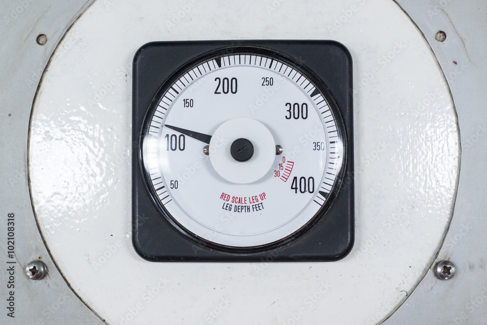 Oil and gas rig leg depth scale Oil and gas rig leg depth scale