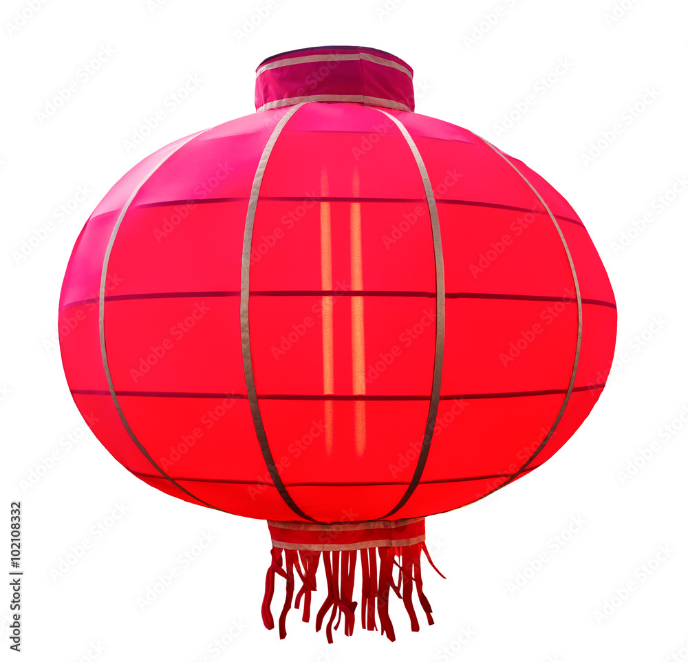 Obraz premium big chinese lantern isolated on white