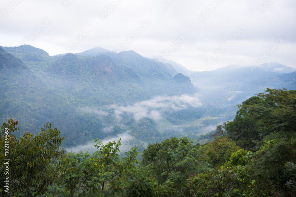 Obraz premium mountain landscape with the mist