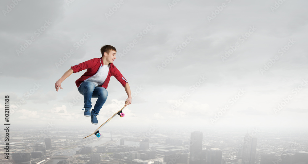 Guy on skateboard