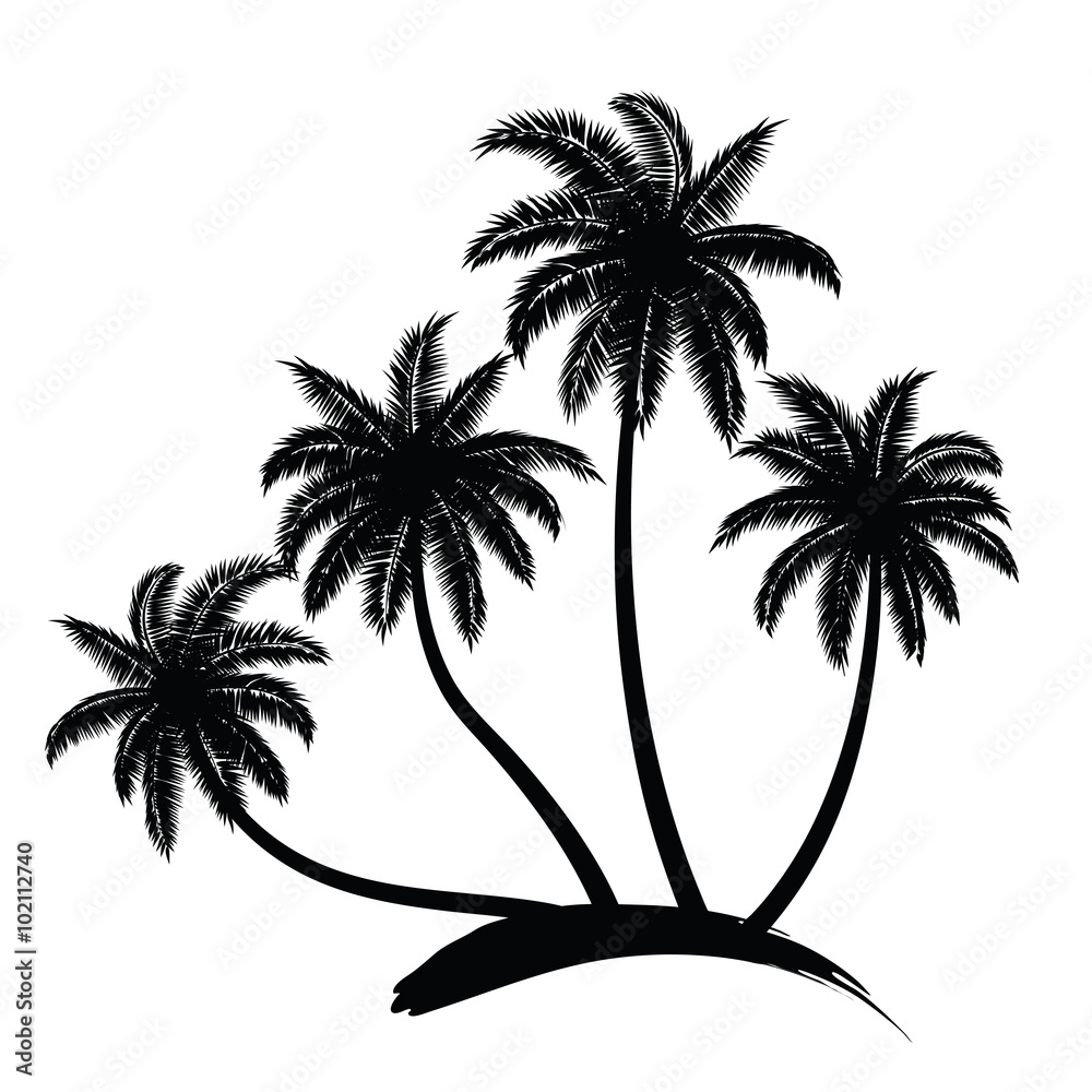 Fototapeta premium palm trees vector