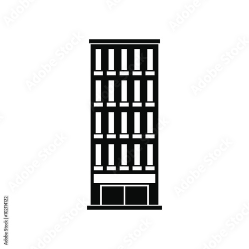 Modern building black simple icon