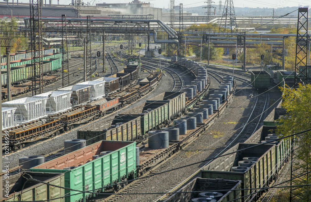 Freight train station