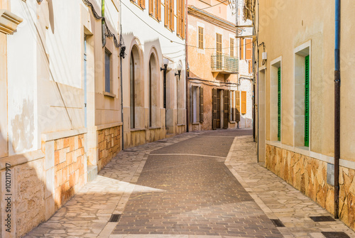 View of an mediterranien old town street  photo