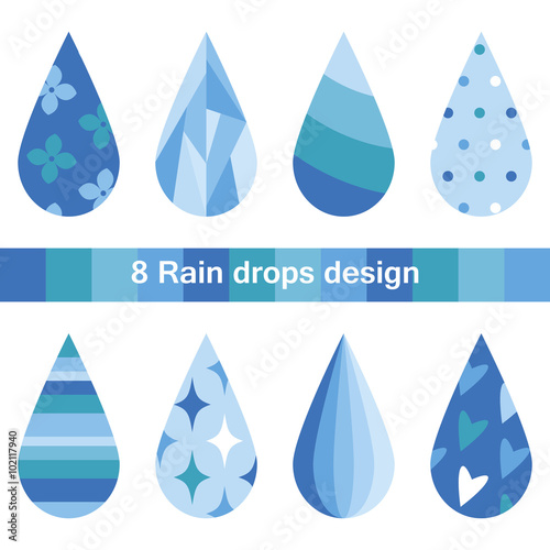 8 Raindrops design