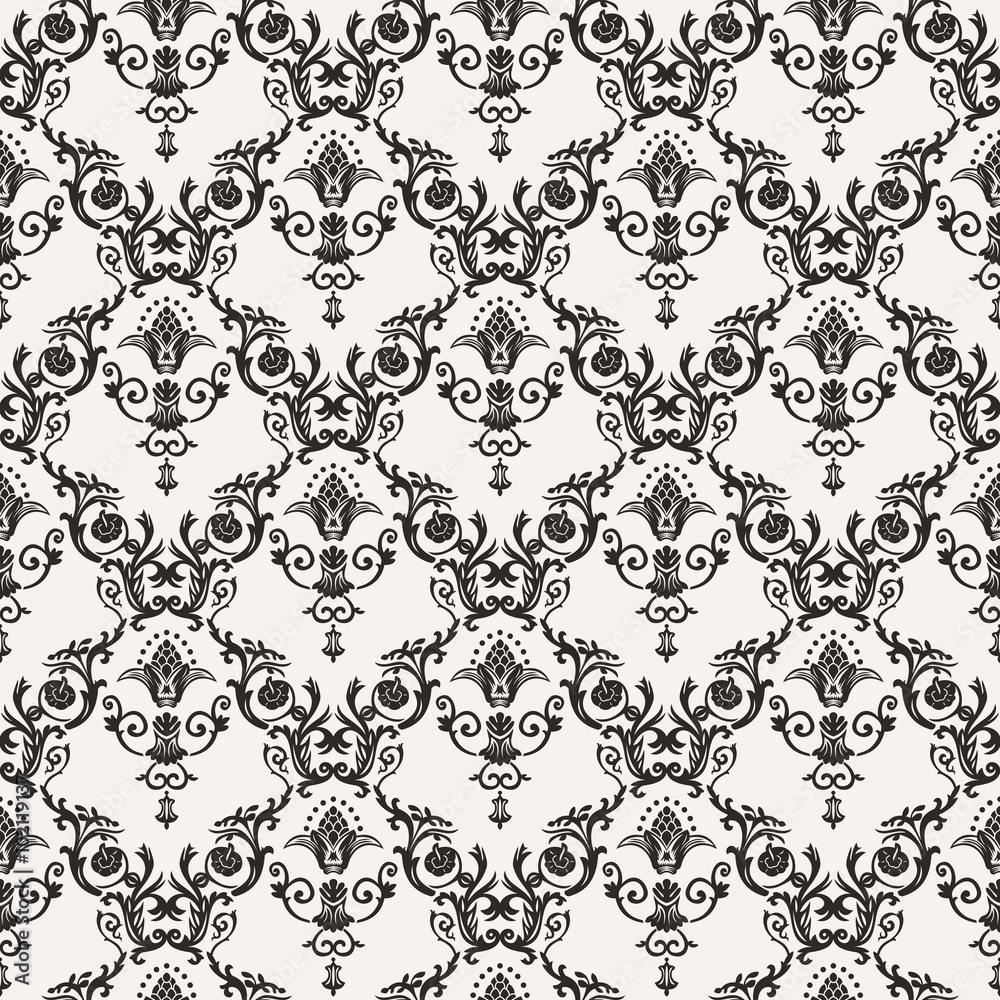 Vector seamless pattern with art ornament for design