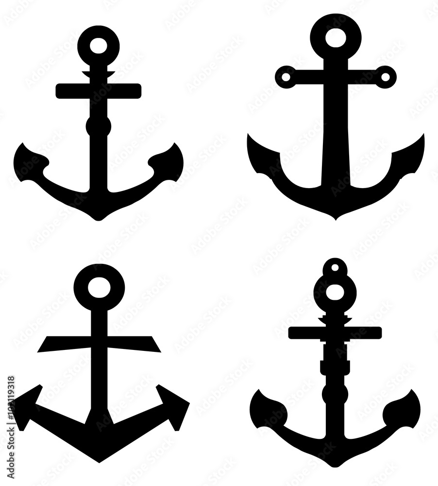 Ancres en 4 icônes