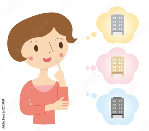 業者選びをしている女性