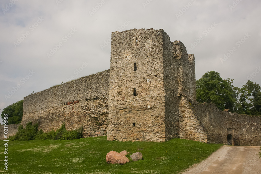 Medieval fortification walls of Haapsalu, Estonia