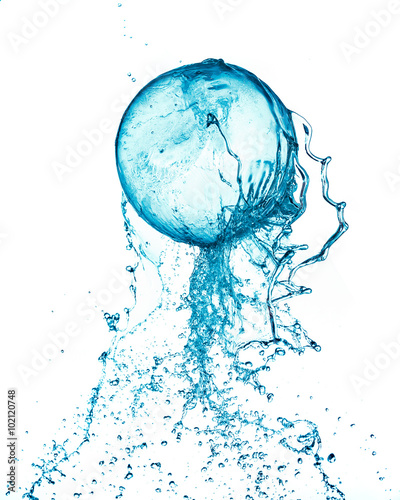Splash water ball isolated