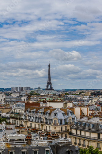 Panorama of Paris. View from Printemps store. France. 