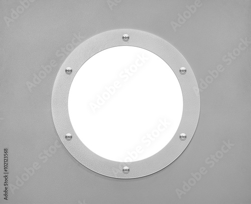 round window or porthole with white field