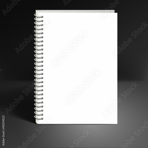 Obraz na płótnie Realistic notebook mock up w salonie