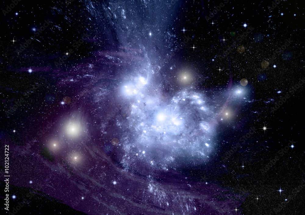 galaxy in a free space galaxy in a free space