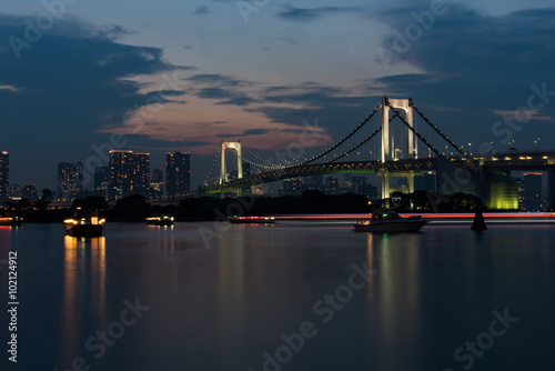 Odaiba Bridge in tokyo after sunset © NuttKomo