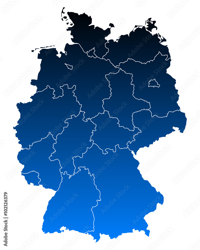 Fototapeta premium Karte von Deutschland