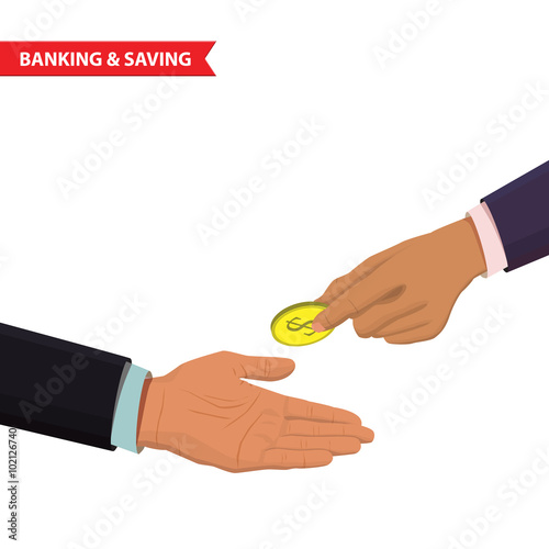 Money taking illustration