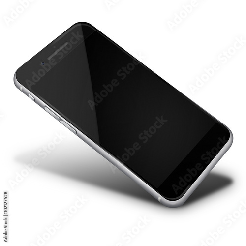 .Realistic mobile phone isolated on white background.