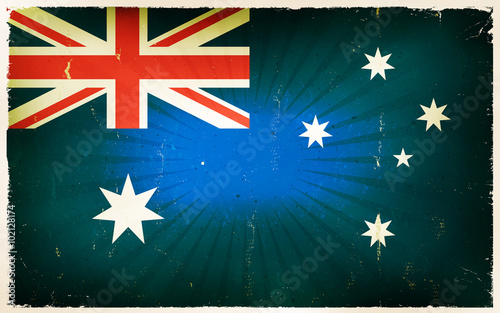 Vintage Australia Flag Poster Background