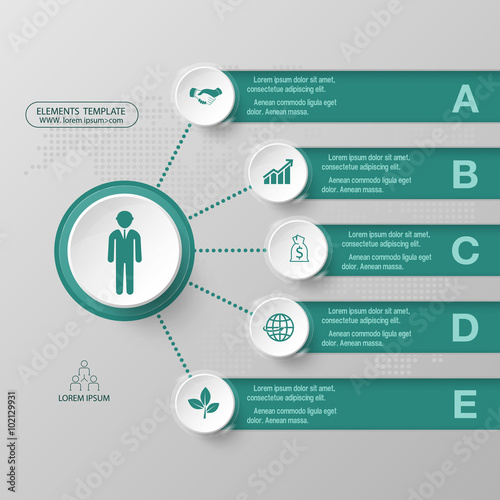 Modern infographics business design options banner.Vector illust