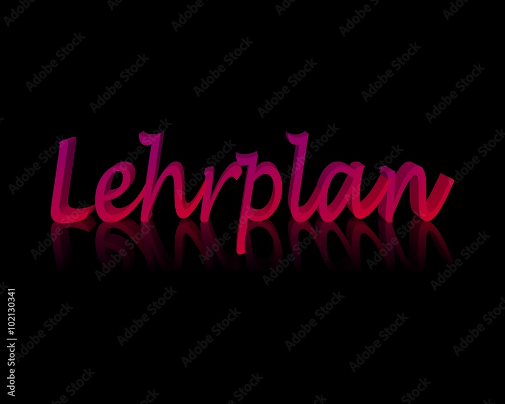 Obraz premium Lehrplan 3d wort