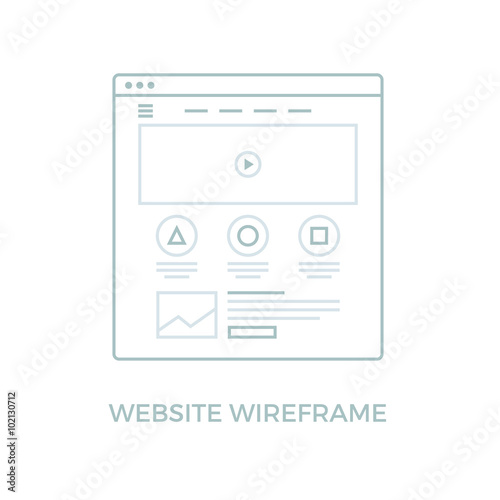 Line Website Wireframe