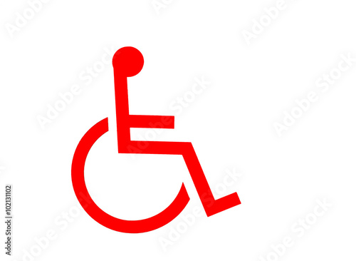 Symbol of wheelchair in the publish area