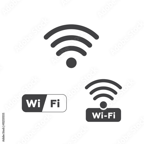 wifi icon on white background