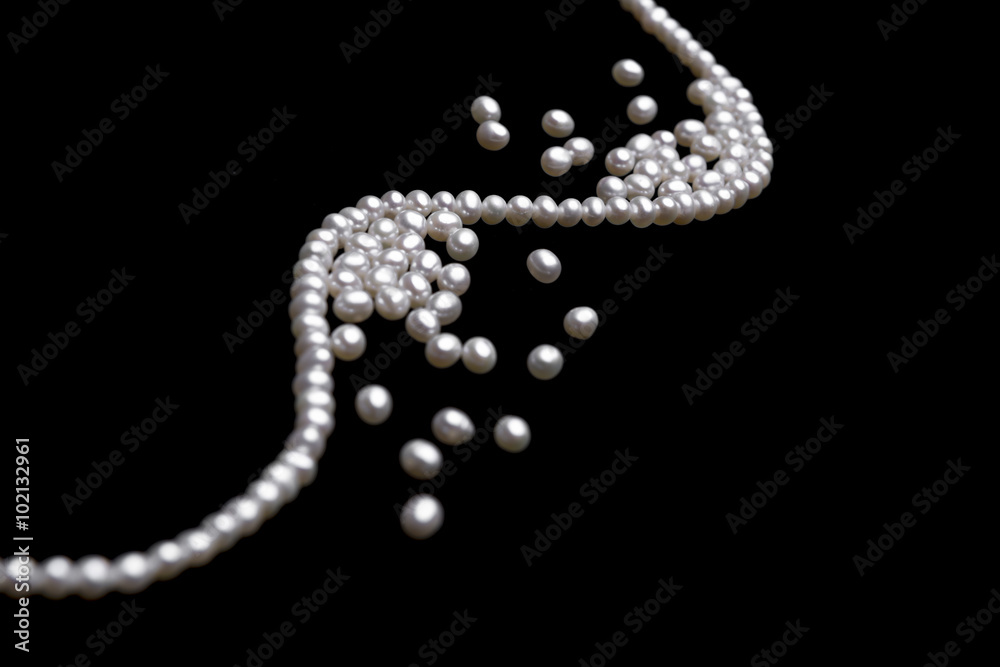 beautiful pearls on black background beautiful pearls on black background