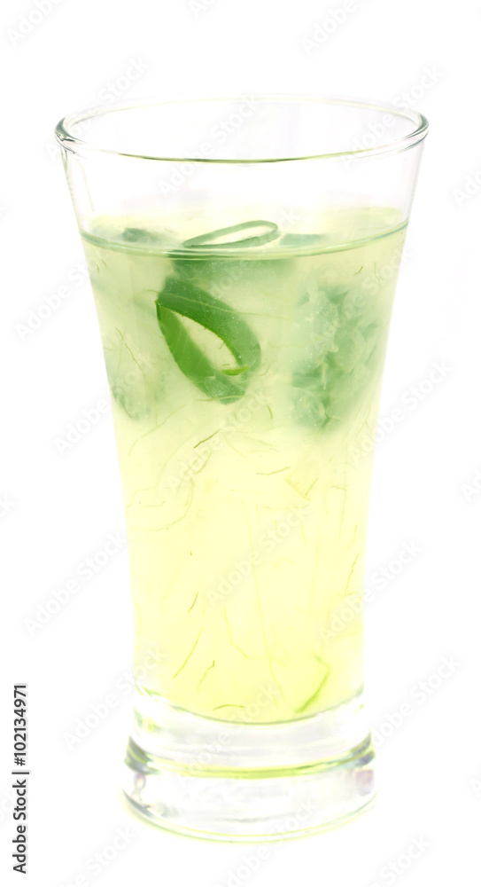 Aloe juice in a glass Aloe juice in a glass