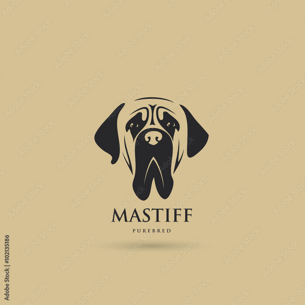 Mastiff dog symbol Mastiff dog symbol
