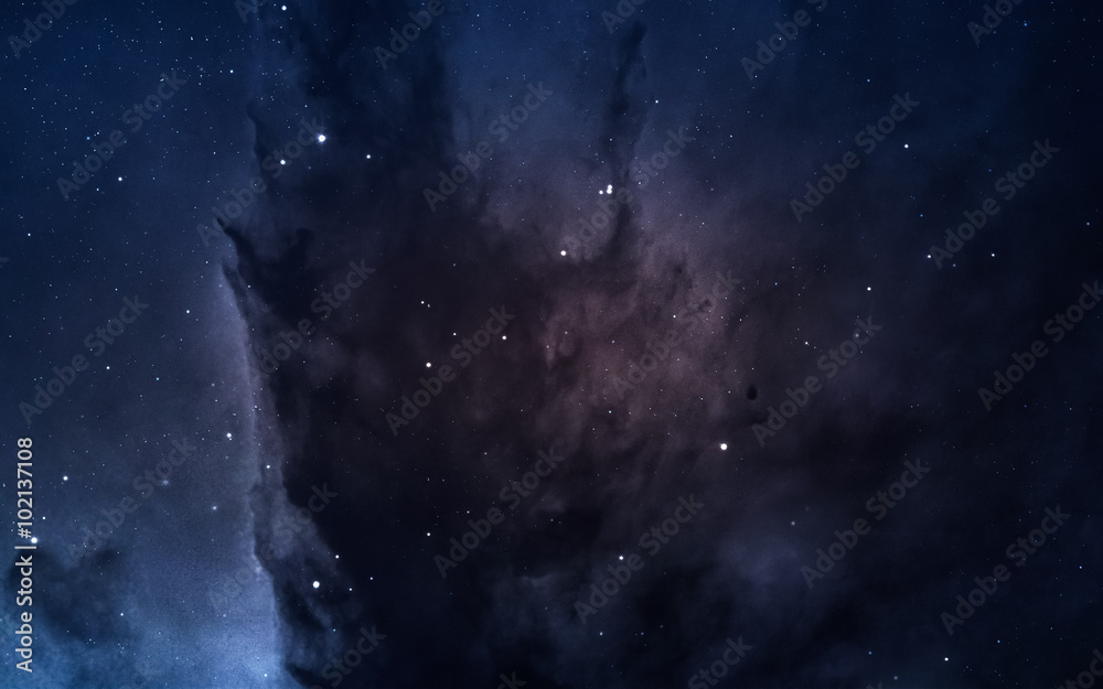 Obraz premium Nebula and stars in deep space, glowing mysterious universe. Elements of this image furnished by NASA