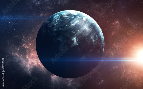 Ninth planet of the solar system opened. New gas giant. Elements of this image furnished by NASA