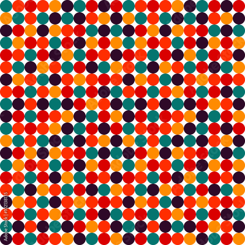 Seamless polka dot vector pattern