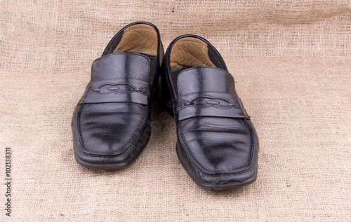 old black shoes
