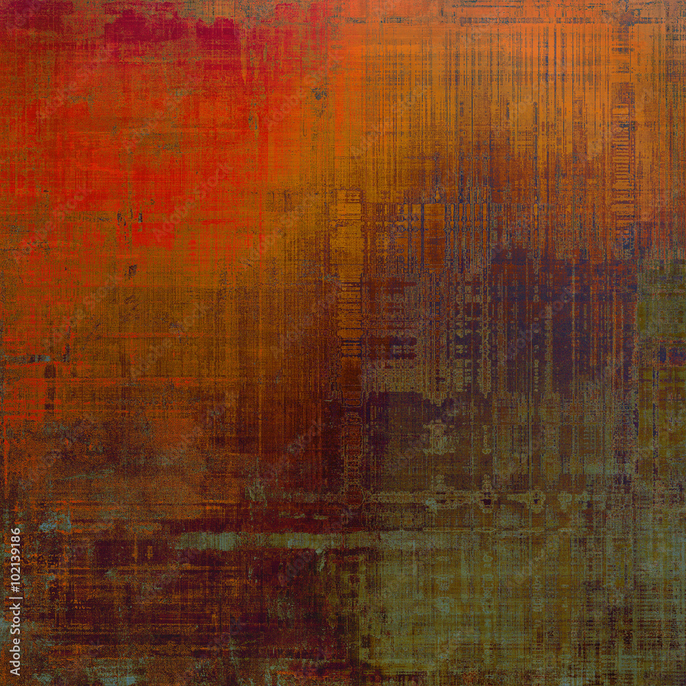 Obraz premium Designed grunge texture or retro background. With different color patterns: brown; red (orange); green; gray; purple (violet)